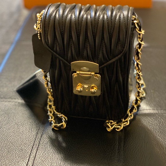 Made in France*Sheepskin Leather Phone Bag 🔥🔥LUXURY!❤️ Go with your Chanel purse - Picture 7 of 12
